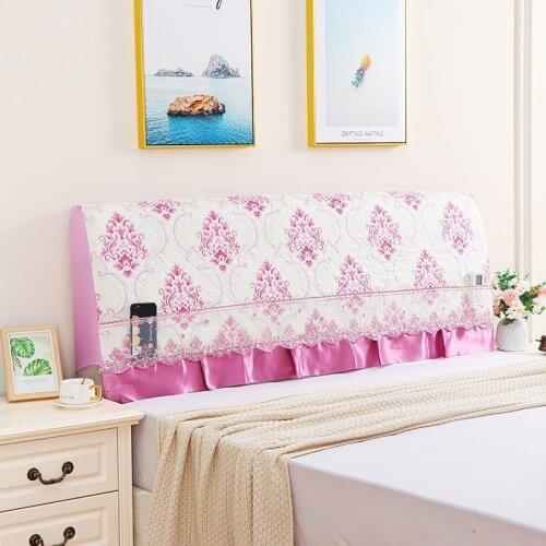 Thicken Plush Quilted Head Cover King Queen Size All-inclusive Universal Headboard Cover Bed Back Soft Velvet Protector Cover