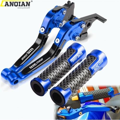 For 990SM 990 SM 2007-2008 Motorcycle Accessories CNC Aluminum Adjustable Extendable Foldable Brake Clutch Lever Handle Bar Grip