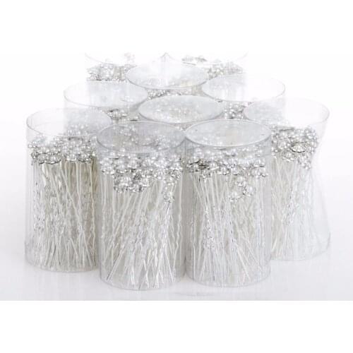40 PCS Wedding Hair Pins Simulated Pearl Flower Bridal Hairpins Bridesmaid Hair Clips Women Hair Jewelry Accessories