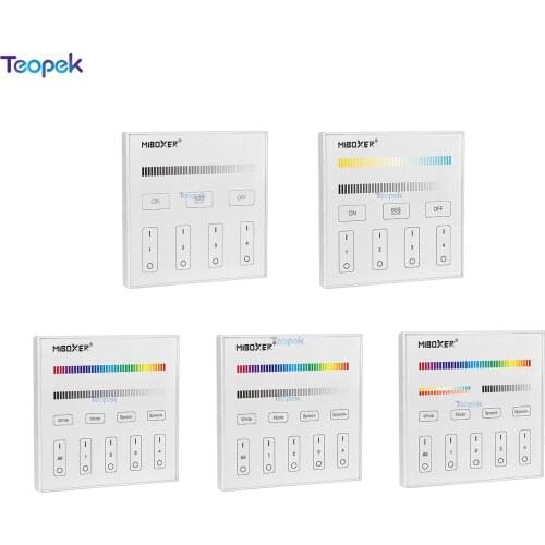 DMX512 Master 4-Zone RF Touch Remote X1 X2 X3 X4 X5 DIM RGB CCT RGBW AC100~240V For MiBoxer 2.4G series LED Lights/Controllers