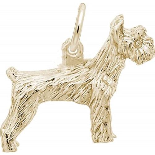 Double Nose Schnauzer Dog Pendant Alloy metal 3D dog pet animal jewelry charm pendant accessory for diy custom design