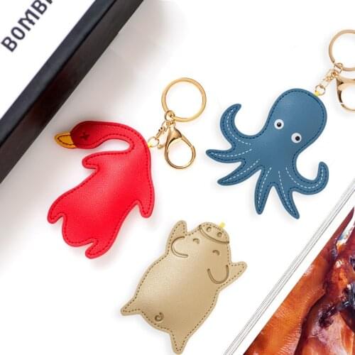 Cute Piggy Keychains Girl Boy Funny Key Chain Pig Shape Key Ring Holder Gift For Bag Purse Charms Pendant Jewelry Accessories