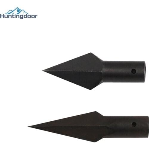 Arrow Tip Broadheads Steel Black Archery Hunting Arrowhead Tips for Bamboo Wooden Arrow Shaft Crossbow Hunting Outdoor Sports