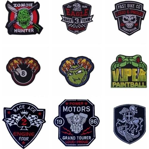 Punk Badge Patch For Accessories Applique Decor Jacket Patches Embroidered Patch Sewing Iron on Patches For Clothing Fusible DIY