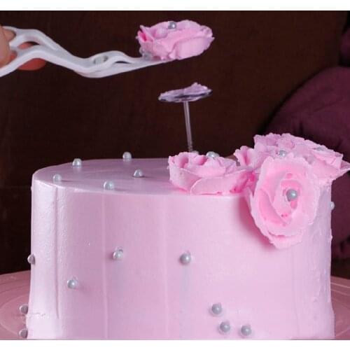 Piping Flower Scissors Nail Safety Rose Decor Lifter Fondant Cake Decorating Tray Cream Transfer Baking Pastry Tools