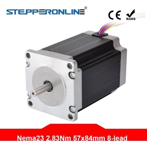Nema 23 Stepper Motor 2.83Nm(400oz.in) 57x57x84mm 8-lead 1.8 Degree 4A for 3D Printer CNC Lase Router