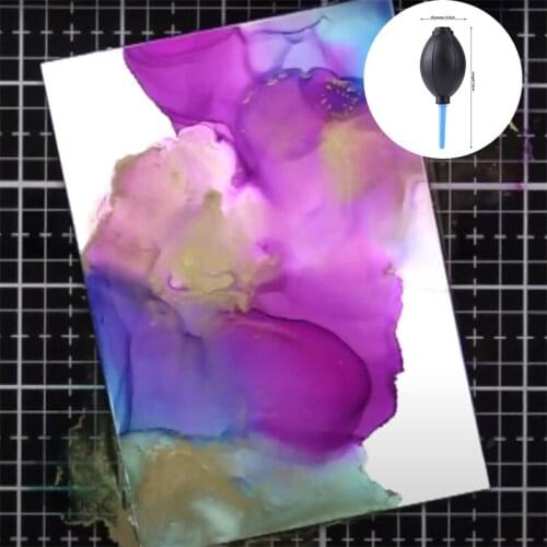 Soft Rubber Alcohol Ink Air Blower Squeezer for DIY Scrapbooking Card Making Dispersing Ink Movement Painting Multifunction 2021