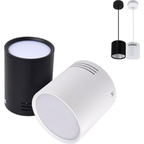 Surface Mounted LED Ceiling Downlight LAMP 5W 7W 9W 12W 15W 18W 24W 30W 36W AC85-265V lamp COB Led Spot led driver WHITE /BALCK