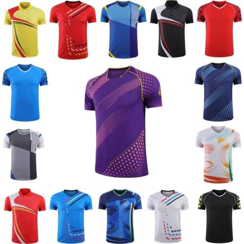 Tennis shirts Men Women, 2021 Girls Table Tennis Kit uniforms, Boys Badminton T-Shirt, PingPong Clothes Team Game Jerseys XS-4XL