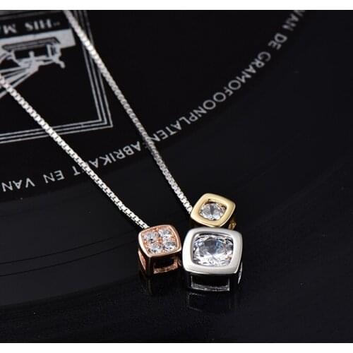 Designer Fashion 925 Sterling Silver Jewelry 3A Cubic Zirconia Party Necklace