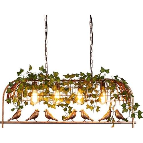 Vintage Bird Pendant Light Iron American Industrial LOFT Bar Cafe Personality E27 Decor Hanging Aisle Nordic Lamp birdcage lamp