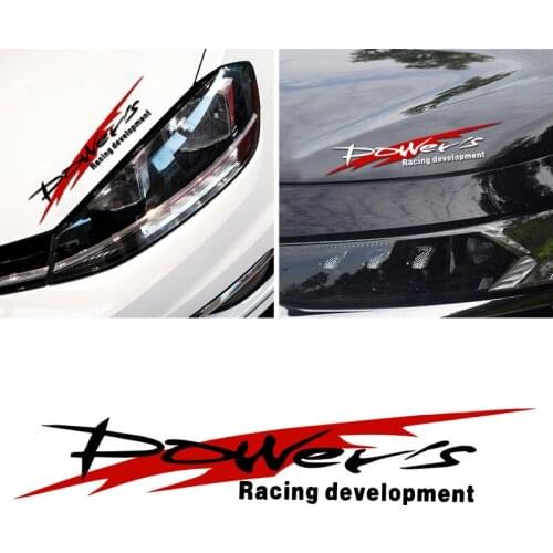 Funny Powers Racing Development KK Reflective Car Decal Cover Scratches Sticker Pvc 30cm X 5.5cm