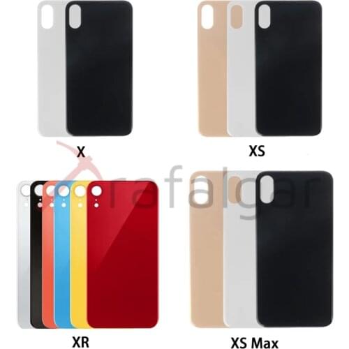 For Apple iPhone X XR XS MAX Back Battery Cover Glass Panel Rear Door Housing Case For iPhone XS Back Glass Cover Replacement