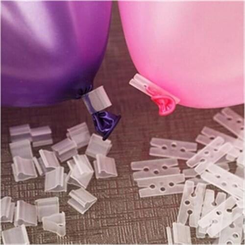 100Pcs/Lot V/H Shape Balloons Sealing Clip Ballon Buttons Clips Balloon Accessories For Wedding Party Decoration Supplies