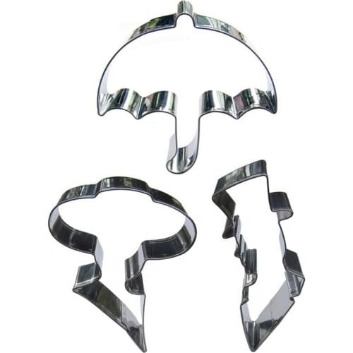 Umbrella, female gentleman, male gentleman 3 piece biscuit cutting molds, baking tools, cake decorating soft candy tools