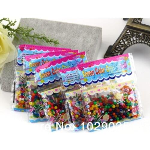 [100 Bags/pack] New Magic Crystal soil Water Beads In Multi Color for Flower Garden Planting Wedding Home Garden Decor