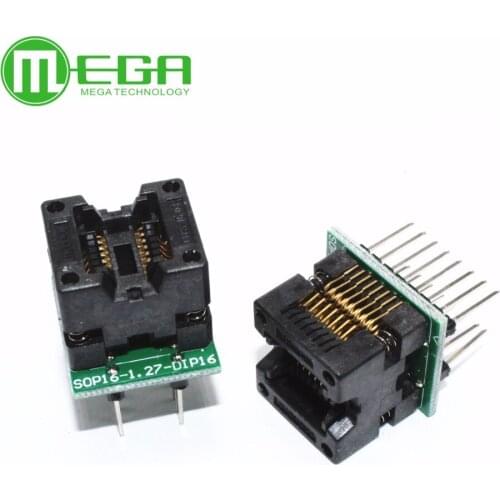 5PCS/LOT SOP16 TO DIP16 SOP16 turn DIP16 SOIC16 to DIP16 IC socket Programmer adapter Socket 150mil Automation Kit