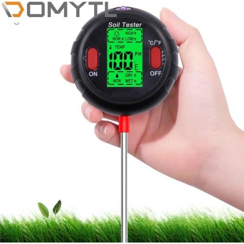 5 In 1 Garden Digital PH Meter Soil Moisture Monitor Temperature Humidity Sunlight Tester For Plants Farming With Tool