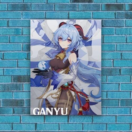 Ganyu Genshin Impact Anime Home Decor Canvas Posters Prints Decoration Art Wall Pictures Living Room Painting