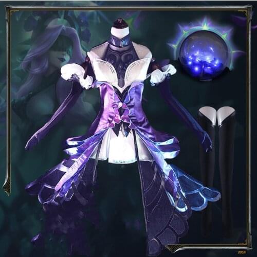 Anime Game LOL Valentines Day Yumeng Rose Syndra COS Costume H