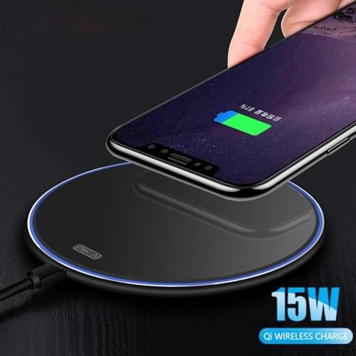 15W Qi Wireless Charger for iPhone X XR XS Max 8 fast wirless Charging for Samsung Xiaomi Huawei phone Qi charger wireless