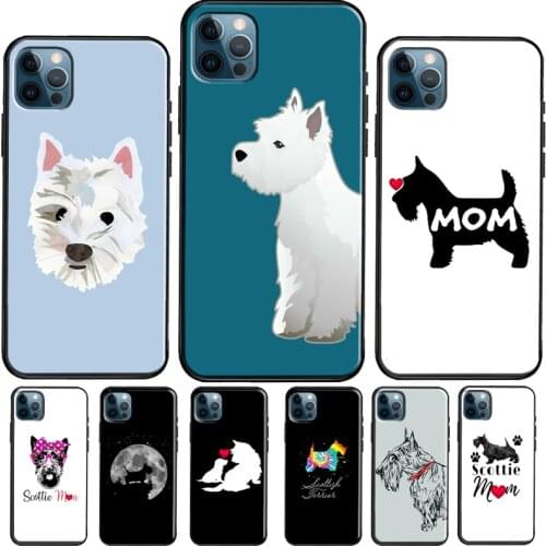 Westie Scottie Scottish Terrier Case For iPhone 12 Pro Max mini 7 8 Plus SE 2020 Cover For iPhone 11 Pro Max XS XR X