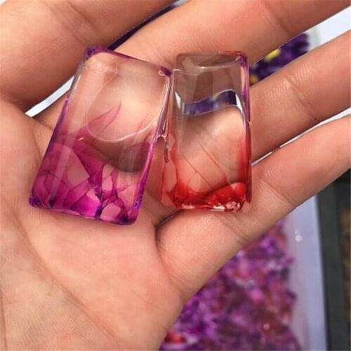 Colored crystal pendant, red stone, rose red, purple pendant