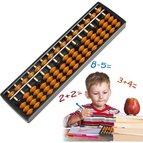 Plastic Abacus 15 Digits Arithmetic Tool Kids Math Learn Aid Caculating Toys
