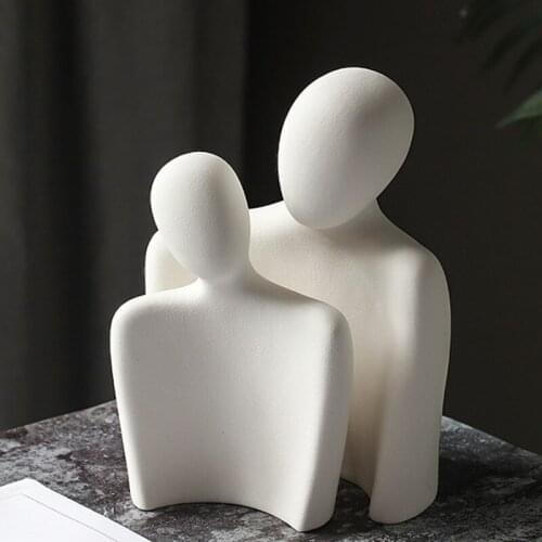 Home Decor Figurine Miniature Modern Simple Decoration Living Room Wine Cabinet Office Abstract People Ornaments Wedding Gift