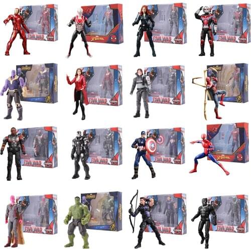 Marvel legends Avengers Endgame Super Heroes Iron Man Amazing Spider-Man Captain America Cartoon Action Figure Model Kids Toys