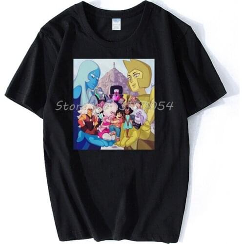 Steven Universe Family T Shirt Steven Universe Su Steven Connie Jasper Pearl Garnet T-shirt Men Cotton Tshirt Anime Tee Harajuku