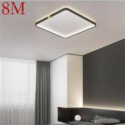 8M Square Ceiling Light Contemporary Simple Thin Lamp Fixtures LED Home For Living Dining Room