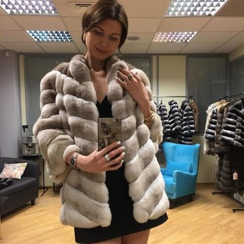 Top Selling 100% Real Rex Rabbit Fur Jacket Women Coat Winter Fashion Outwear High Quality Fast Shipping