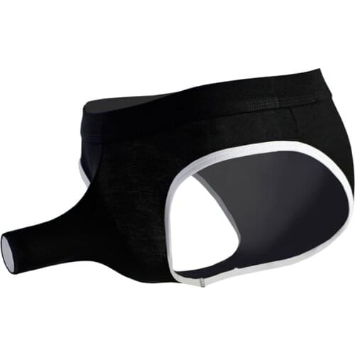 Men Briefs Modal Underwear Mens Sexy Elephant Nose Big Pouch Briefs Underpants Mens Penis Out Briefs Underwear Male Panties