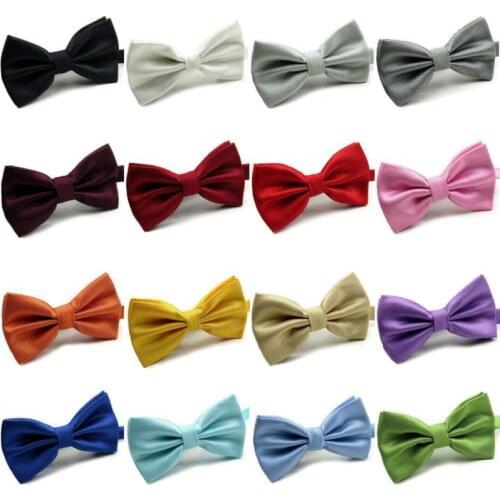 20Colors Fashion Bow Ties For Men Bowtie Tuxedo Classic Solid Color Wedding Party Butterfly Cravat Brand corbatas para hombre
