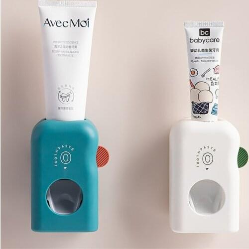 Wall Mounted Automatic Toothpaste Squeezer Toothbrush Storage Rack Child Toothpaste Squeeze Convenient Bathroom Accessories Set