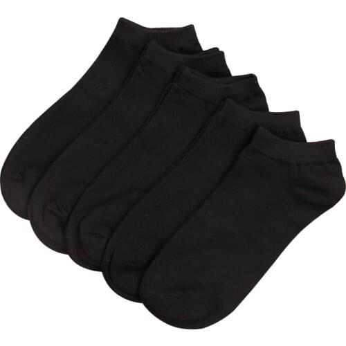 10 Pairs Men & Women Socks Breathable sports socks solid color Boat socks Comfortable Cotton Ankle Socks White Black Gray Blend