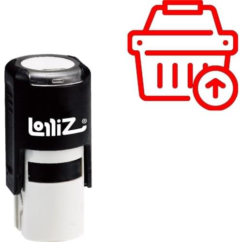 LolliZ Basket Upload Self-Inking Rubber Stamp - Modern Symbol Series