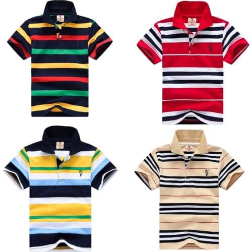 Summer Children Short Sleeve Polo Shirt Racing Car Boys Clothes Cotton Shirts 2-7Years Kids Casual Tops Tees