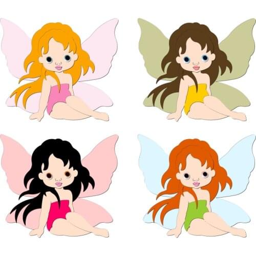 Butterfly girl princess Wooden Die Scrapbooking C169-258 Cutting Dies Multiple Sizes Compatible With Most Die Cutting Machines