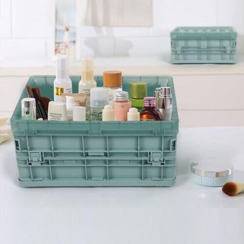 Folding Storage Box Makeup Organizer PP Containers Closet Organizer Hidden Safes Travel Car Storage Bin Toy Clothes Organizer