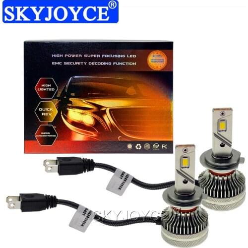 SKYJOYCE Car Headlight Bulbs H4 H7 Canbus LED Headlamp 9005 HB3 H8 H9 H11 3 Color Change 3000K 4500K 6000K 12V Auto Fog Lamps