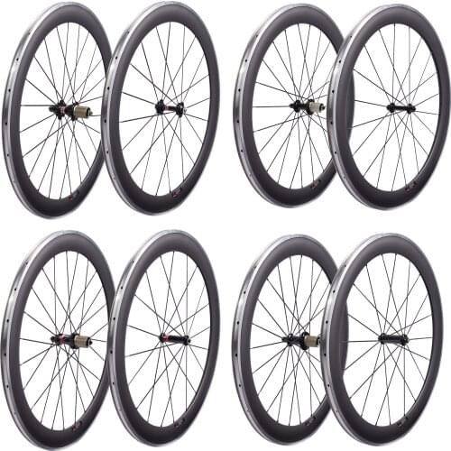 Carbon Wheel with Alloy Brake Track 700C 60mm Clincher 23m Width Road Bicycle Wheels V-brake Wheel Set