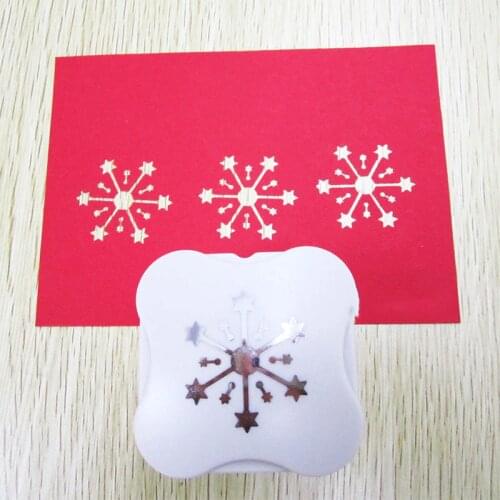 1.5"(3.5cm) new snowflake shaped paper hole punch anywhere cut DIY scrapbooking star design craft punch machine