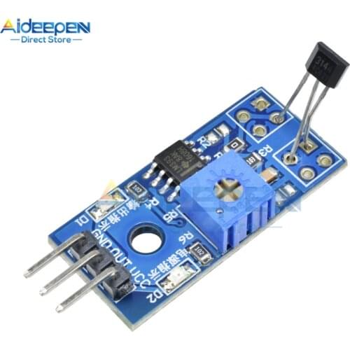 1Pcs DC 5V Speed Measurement Hall Sensor Module Hall Switch Motor Module LM393 3144 Hall Sensor Magnetic Induction Probe