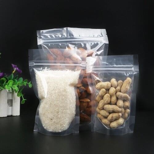 10pcs High Clear Stand up Plastic Ziplock Bag Transparent Gift Bags Herbal Toys fruit Spinners Package Pouches