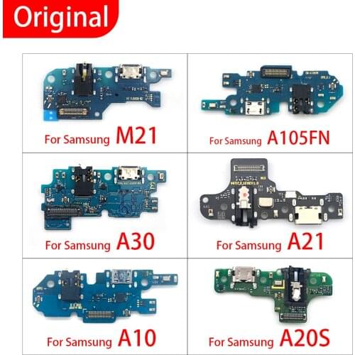 100% Original For Samsung A10 A10S A20 A20S A21 A30 A40 A50 A105FN M21 USB Charging Dock Connector Microphone Board Flex Cable
