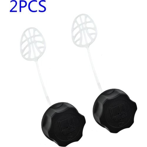 2pcs For 43cc 49cc 52cc 55cc Petrol Scooter Black Plastic Fuel Tank Cap For Various Strimmer Hedge Trimmer Brush Cutter
