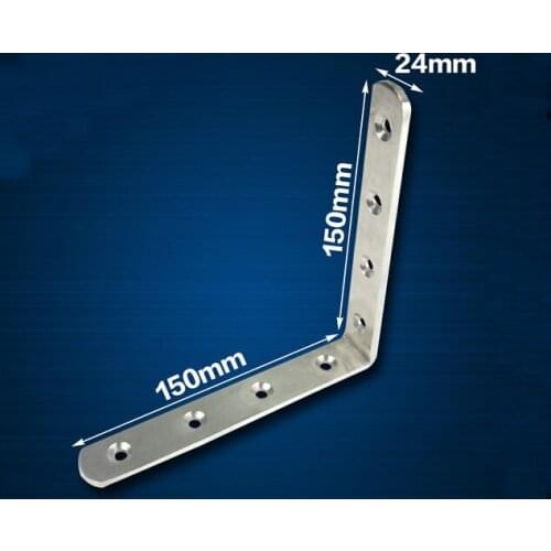2 Pieces 150x150mm Stainless Steel Right Angle Corner Bracket Thinckness 4mm