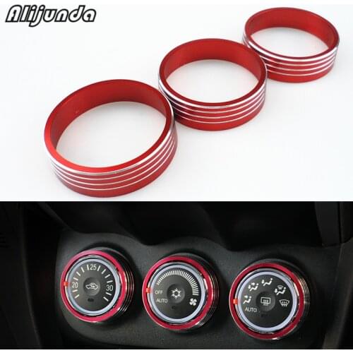 3Pieces / Aluminum Alloy Air Conditioning Control Trim KnobsTool Car Styling for Mitsubishi Asx 2010 2011 2012 2013 2014